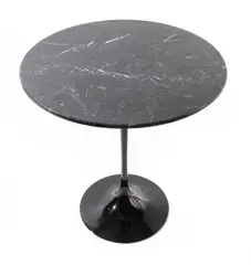 SIDE TABLE by Eero Saarinen, Black marble top on cast aluminium base, sold Jul 2019