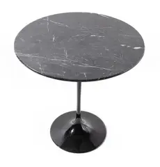 SIDE TABLE by Eero Saarinen, Black marble top on cast aluminium base, sold Jul 2019
