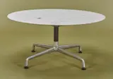 COFFEE TABLE FOR HERMAN MILLER by Charles and Ray Eames, Marble top, polished aluminium base, sold Jul 2019