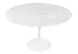 TABLE FOR KNOLL INTERNATIONAL by Eero Saarinen, White & cream marble, steel, sold Nov 2018