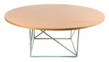 Le Corbusier, 'LC15' TABLE FOR CASSINA, Powder coated green base, with sold oak top