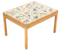 Mary Perceval, Untitled (Horses) glazed ceramic tiles on timber table, glazed ceramic tiles on timber table