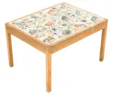 Mary Perceval, Untitled (Horses) glazed ceramic tiles on timber table, glazed ceramic tiles on timber table