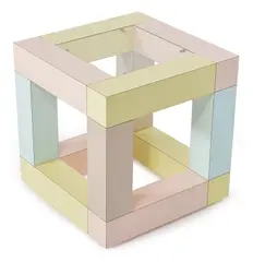 'MIMOSA' OCCASIONAL TABLE FOR MEMPHIS MILANO by Ettore Sottsass, Laminate and glass, sold Apr 2016