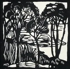 Ti Trees 1929 book plate 140/250 by Margaret Preston, 1929, sold May 2015