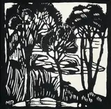 Ti Trees 1929 book plate 140/250 by Margaret Preston, 1929, sold May 2015