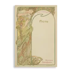 Alphonse Mucha, FIVE MOËT & CHANDON MENU CARDS