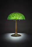 Tiffany Studios, GEOMETRIC LAMP, patinated bronze