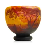 Daum, LAKESCAPE VASE, 1920s, cameo glass