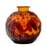 Galle, RHODODENDRON CAMEO GLASS VASE, moulded-blown glass