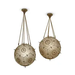 René Lalique, PAIR OF PASSIFLORE CHANDELIERS, NO. 2263