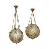 René Lalique, PAIR OF PASSIFLORE CHANDELIERS, NO. 2263