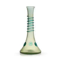 ORPHEUS VASE, PN 11-1030 by Loetz, iridescent green glass, sold Jun 2026