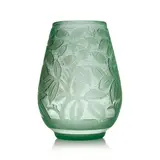 Daum, VASE, acid-etched green glass