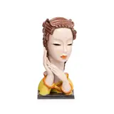 Kurt Goebel, BUST OF A GIRL, glazed terracotta