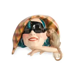 Sandro Vacchetti, LA CONFIDENZA WALL MASK, glazed earthenware