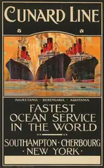 Odin Rosenvinge, CUNARD LINE TO NEW YORK, MAURETANIA, BERENGARIA, AQUITANIA