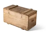 TRUNK by Michael Cardew, pine with black stencilled name M, offered May 2026