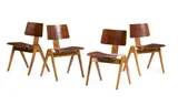 Robin Day, SET OF FOUR 'HILLESTAK' CHAIRS, DESIGNED 1951, 1951, beech frame and moulded plywood seat