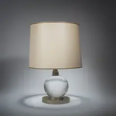 Jacques Adnet, TABLE LAMP, 1930-39, 1930, glass attributed to Baccarat