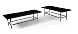 Max Ingrand, PAIR OF COFFEE TABLES, c.1958, 1958, enamelled metal