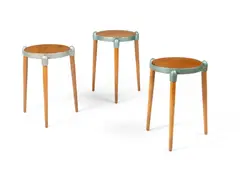 Gerald Summers, THREE 'TV-T' STACKING TABLES, DESIGNED 1953, 1953, cast aluminium
