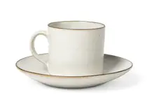 CUP & SAUCER by Lucie Rie, stoneware, sold May 2026