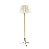 Josef Frank, FLOOR LAMP, c.1940s, patinated brass with silk shade