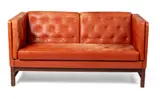 Erik Ole Jørgensen, SOFA, mahogany and leather upholstery