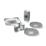 Victor Vasarely, VASE, 3 BEAKERS, 2 MEDIUM PLATES AND A LARGE PLATE, porcelain