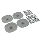 Victor Vasarely, 4 LARGE CIRCULAR PLATES, 1 MEDIUM SQUARE PLATE, 4 SMALL SQUARE PLATES, porcelain