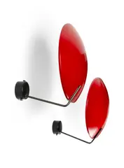 Bruno Gatta, PAIR OF WALL LIGHTS, c.1962, 1962, lacquered metal and brass