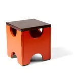 Ettore Sottsass, 'DADO' STOOL, DESIGNED 1963, 1963, walnut and painted wood