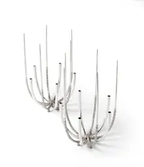 Gerald Benney, PAIR OF CANDELABRA, 1977, 1977, and with Silver Jubilee mark