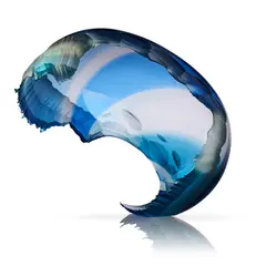 Graham Muir, WAVE FORM, cut and polished glass
