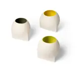 Ashraf Hanna, SET OF THREE PINCHED POTS WITH TRIANGULAR BASES