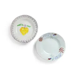 Hylton Nel, TWO PLATES, glazed earthenware