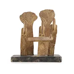 John Maltby, 3 FIGURES, 2 TREES, stoneware