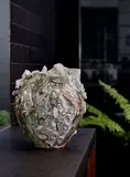 Akiko Hirai, MOON JAR, stoneware with porcelain deposits
