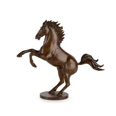 Laurence Broderick, REARING HORSE, patinated bronze