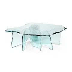 Danny Lane, 'SHELL' COFFEE TABLE, glass and stainless steel