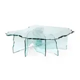 Danny Lane, 'SHELL' COFFEE TABLE, glass and stainless steel