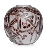 René Lalique, BAIES VASE, NO. 894, frosted and brown enamelled