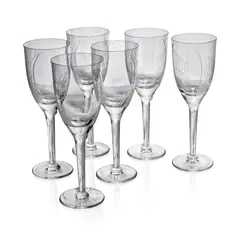 Marc Lalique, SIX ANGES CHAMPAGNE GLASSES, NO. 13-645