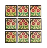 Augustus Welby Northmore Pugin, GROUP OF NINE GOTHIC REVIVAL TILES, CIRCA 1860, 1860, glazed earthenware