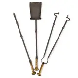Augustus Welby Northmore Pugin, SET OF GOTHIC REVIVAL FIRE IRONS, CIRCA 1850, 1850, cast iron and brass