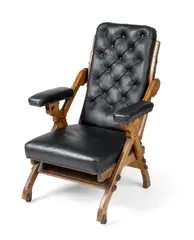 Charles Bevan, REFORMED GOTHIC ADJUSTABLE ARMCHAIR, CIRCA 1870, 1870, oak