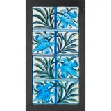 William De Morgan, 'TULIP AND TRELLIS' TWO TILE PANEL, CIRCA 1880