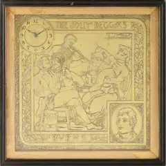 John Moyr Smith, 'THE JOLLY BEGGARS' WALL CLOCK, CIRCA 1890, 1890, brass