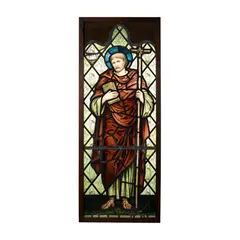 Edward Burne-Jones, 'ST. PETER' STAINED GLASS PANEL, CIRCA 1890, 1890, leaded and stained glass